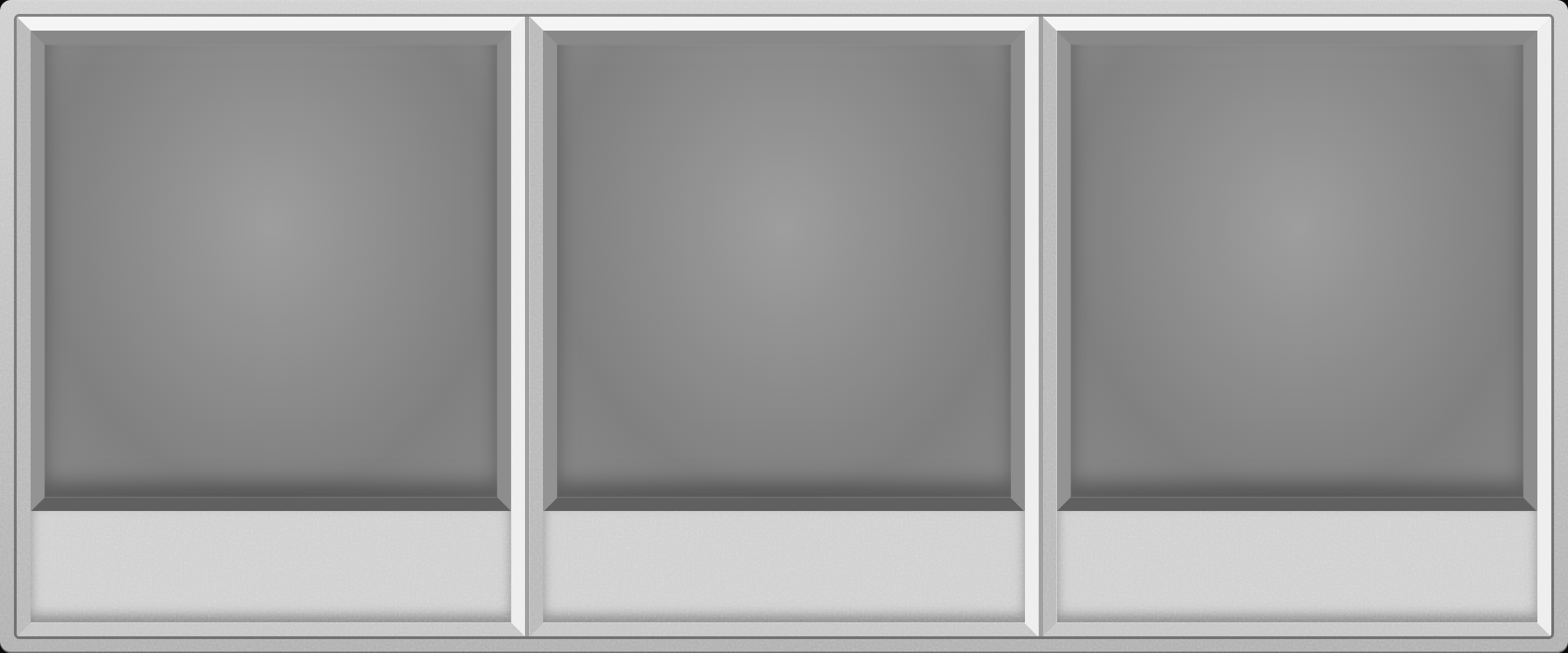Frosted White Display Case (1x3)